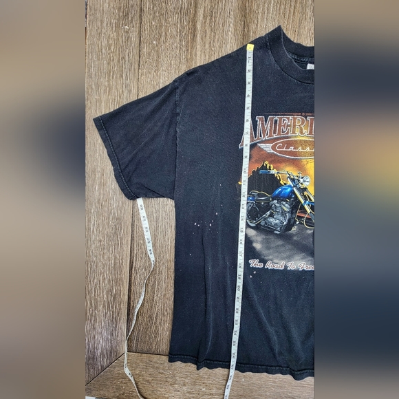 Vintage Motorcycle " American Classic " - " The Road To Freedom " Biker T-Shirt - Picture 4 of 7